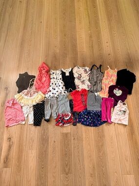 GIRLS SPRING SUMMER BOHO PRETTY OUTFIT BUNDLE SIZE XS/5/5T